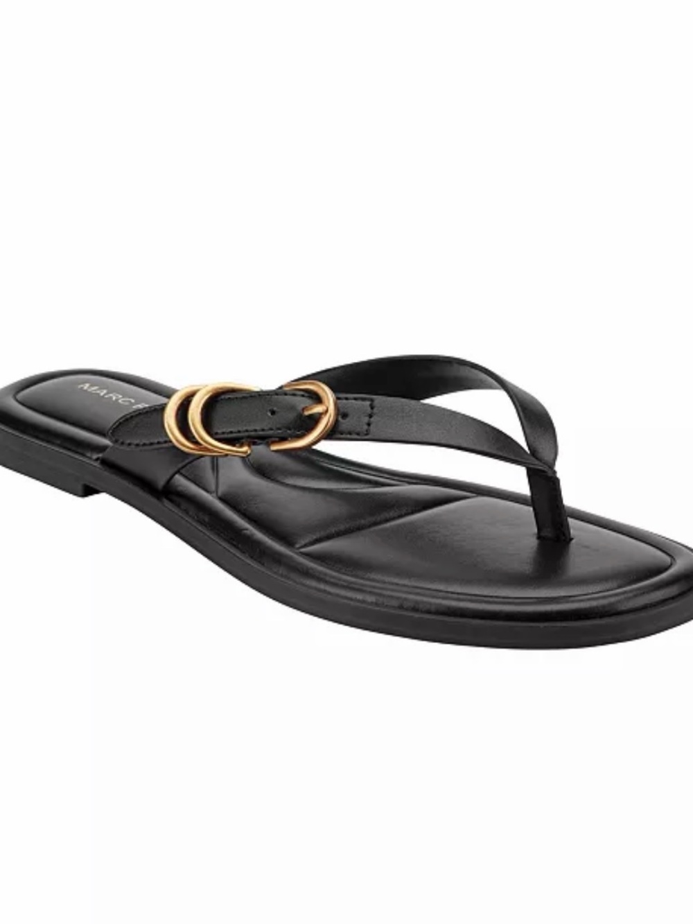 Marc Fisher Women's Retry Buckle Strap Flat Slip-On Sandals size 7 nwot
